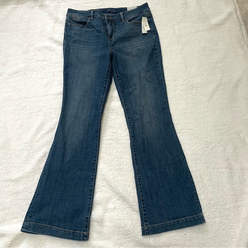 NWT TALBOTS womens flare jeans size 10